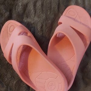 Orange Slide Sandals